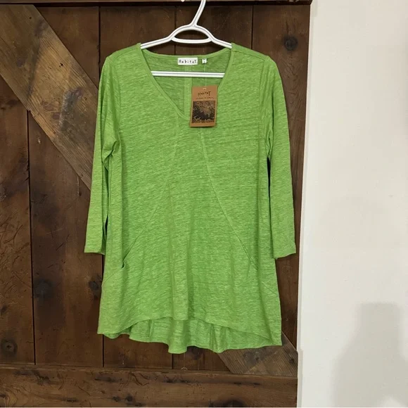 NWT Habitat Green Apple Tunic Blouse - Picture 1 of 3